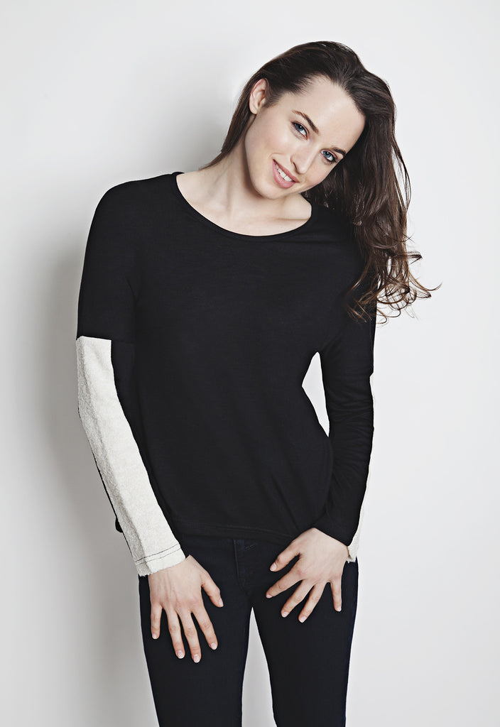 Amelia 3/4 Sleeve in Military Black