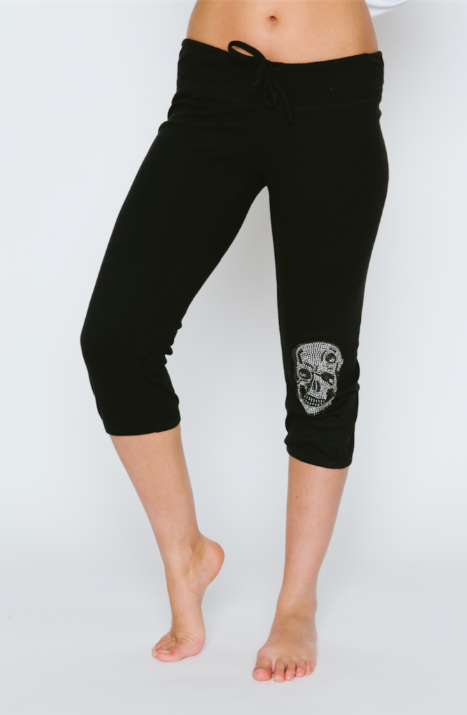 Mini Skull Black Scrunch Leggings