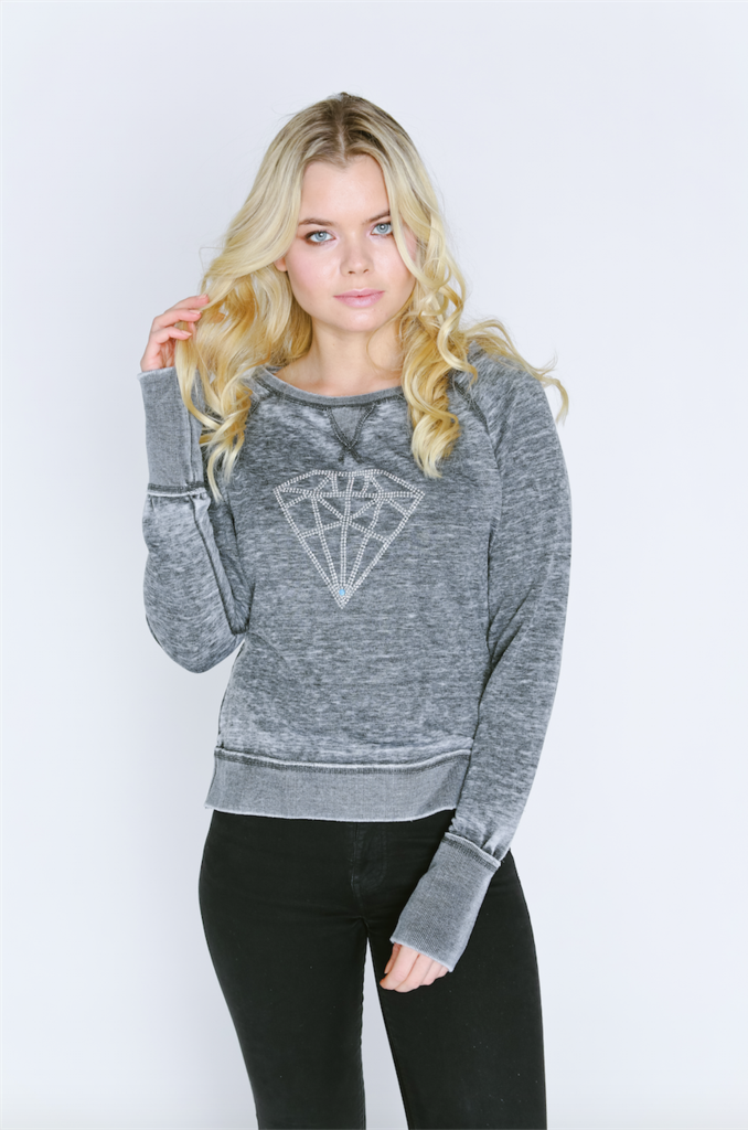 Diamond Femme Baseball Crew Neck