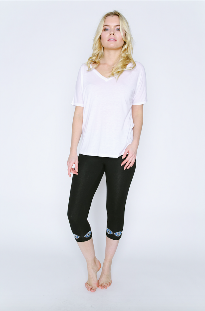 Evil Eyes Capri Leggings