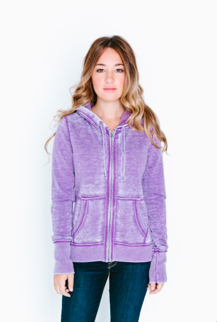 Burnout Femme Womens Zip-Up Hoodie
