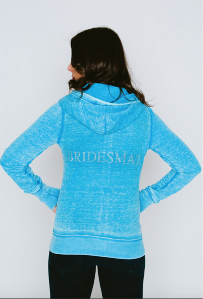 Bridesmaid Burnout Femme Womens Zip-Up Hoodie