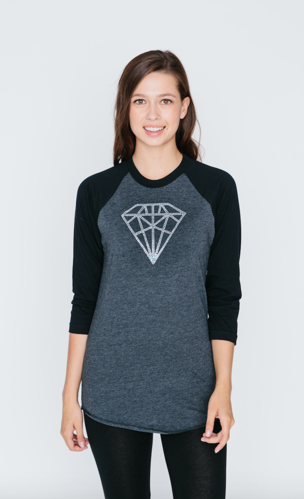 Diamond Raglan Baseball T Shirt