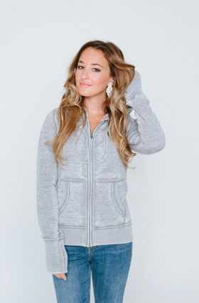 Burnout Femme Womens Zip-Up Hoodie