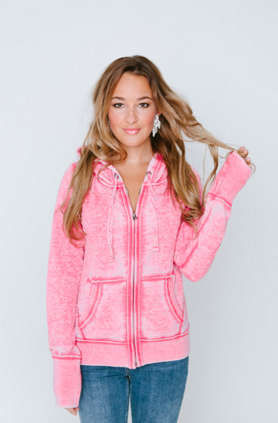 Burnout Femme Womens Zip-Up Hoodie