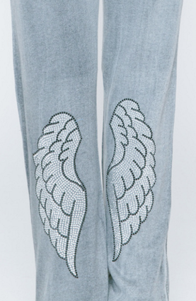 Burnout Sweatpants With Angel Wings