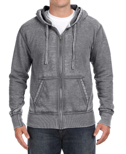 Burnout Mens Boyfriend Zip-Up Hoodie