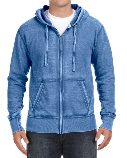 Burnout Mens Boyfriend Zip-Up Hoodie
