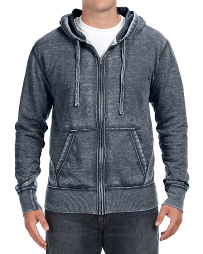 Burnout Mens Boyfriend Zip-Up Hoodie