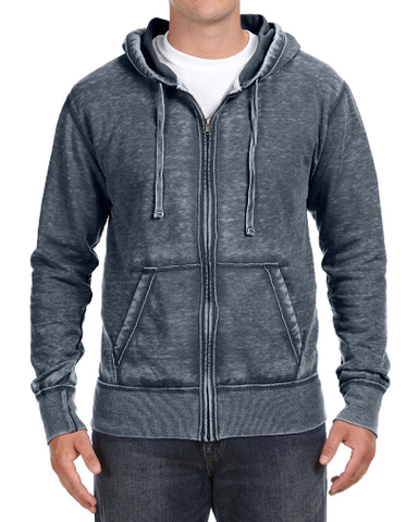 Burnout Mens Boyfriend Zip-Up Hoodie