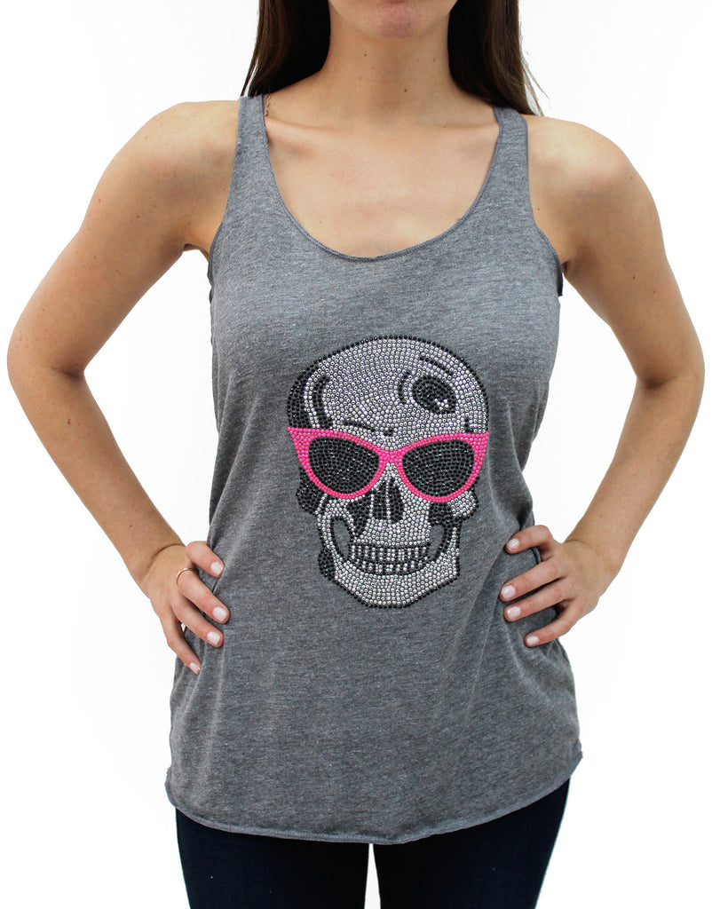 Sunglass Skull Girlfriend Tank Top