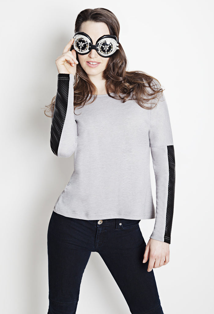 Vivienne 3/4 Sleeve in Grey