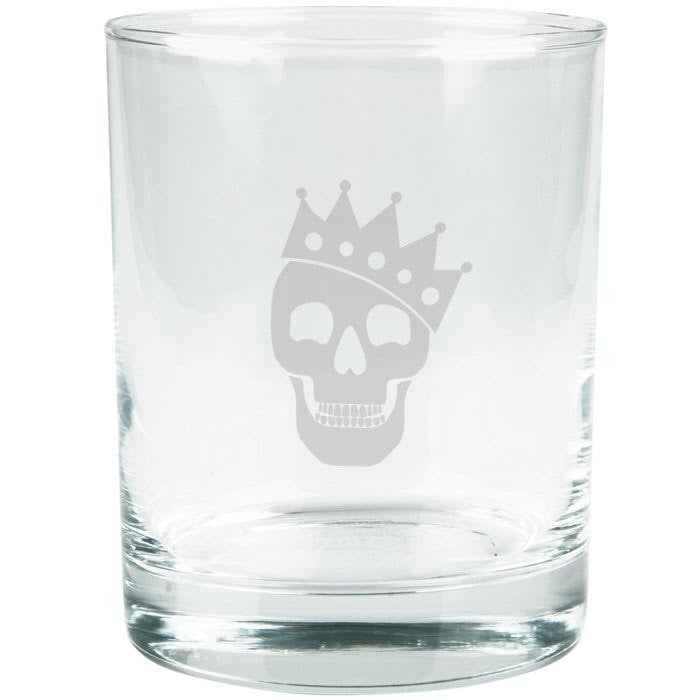 Kings of Cole - Skull with Crown Etched Glass Tumbler